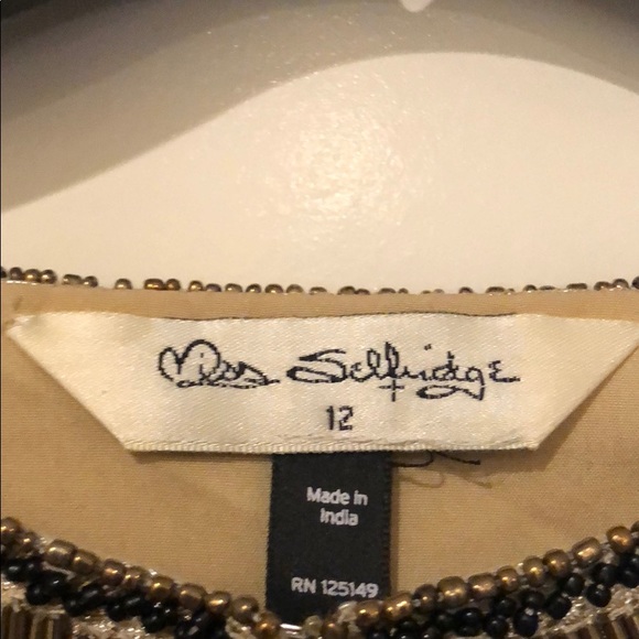 Champagne beaded jacket British sz 12 fits us 4-6 - Picture 2 of 3